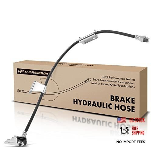 Front Passenger Brake Hydraulic Hose Compatible with Select Chevy, Front Right