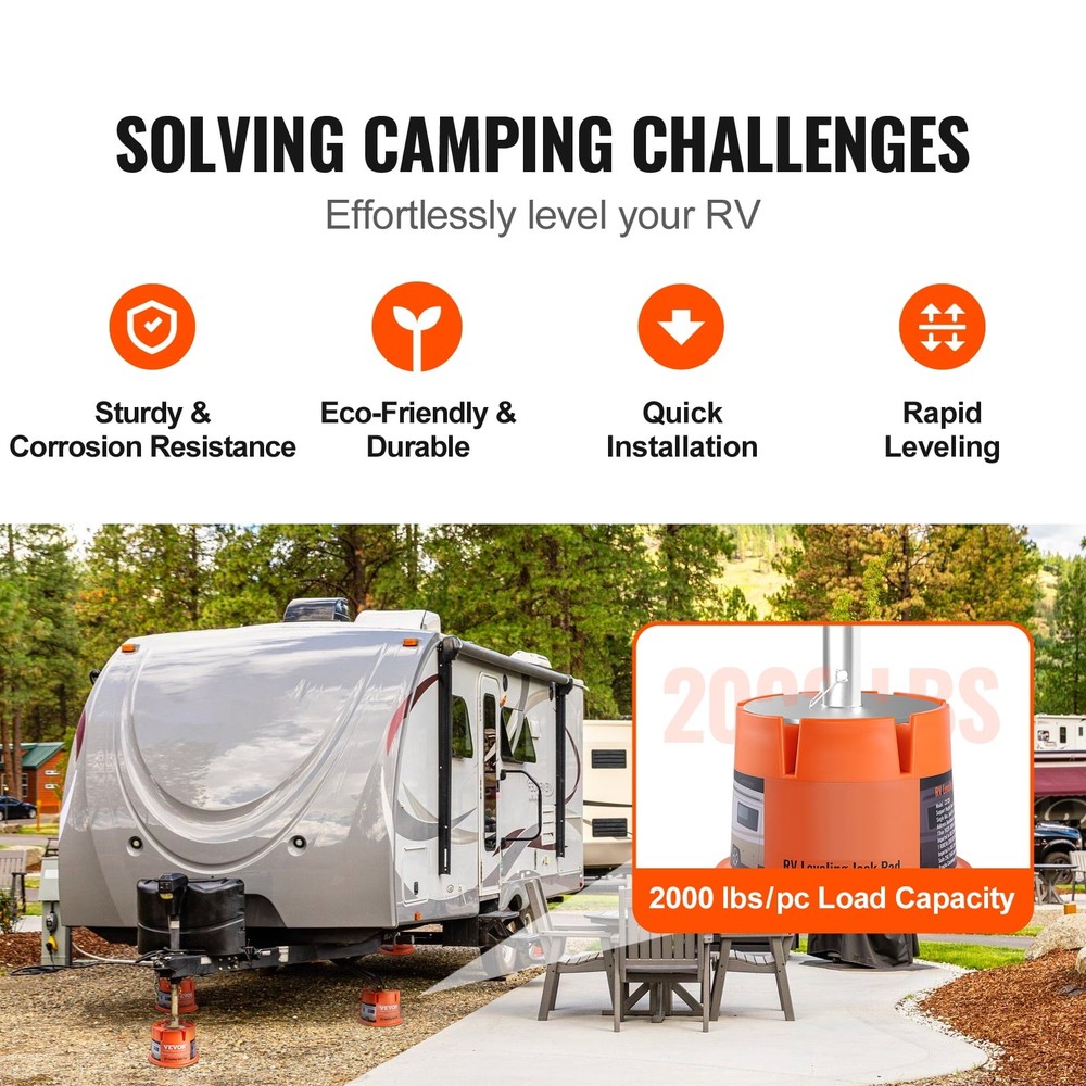 KFFKFF Trailer Stabilizer Blocks, 2000 lbs Load per Leveling Block, Premium