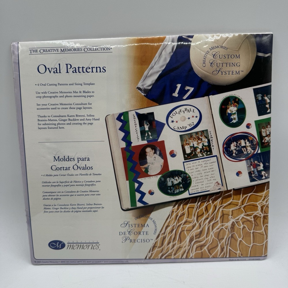 CREATIVE MEMORIES  OVAL PATTERNS CUSTOM CUTTING SYSTEM MAKES 18 SIZES NEW