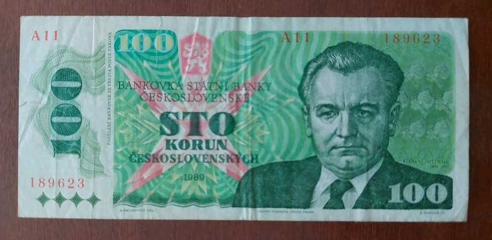 1989 Cecoslovacchia 100 Korun - leggi note