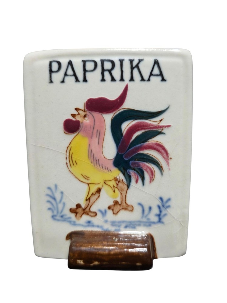 Vintage 1950’s Fred Roberts Ceramic Rooster “Paprika” Spice Shaker Replacement