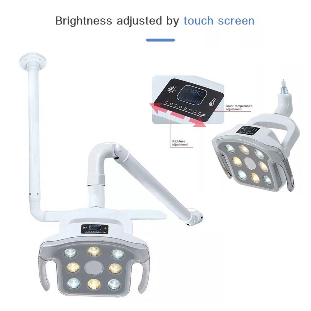 Ceiling Mounted Dental Shadowless Operating Lamp 8 Bulbs Surgical LED Exam Light