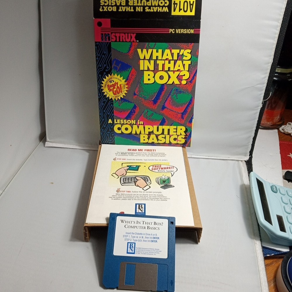 What's In That Box? 1994 A Lesson In Computer Basics PC Version Vintage Program.