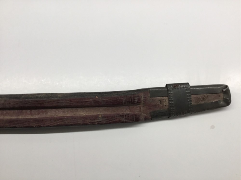 African Long Knife Sheath 19” Thin, Stiff Leather