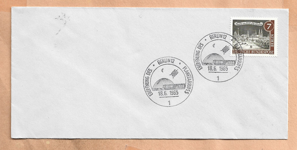 BERLIN 12 JUN 18,1965 GERMAN SPACE COVER