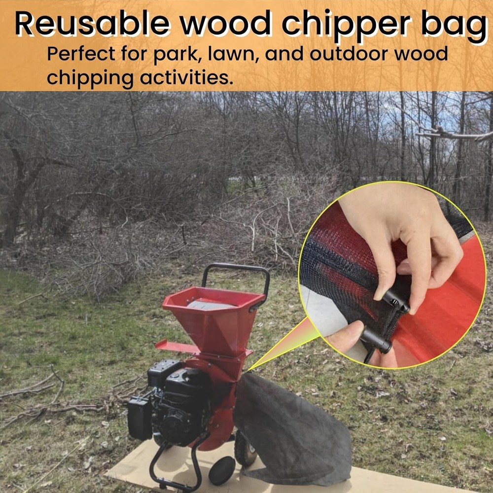Universal 24 x54 Wood Chipper Replacement Bag，Large Capacity Adjustable Openin