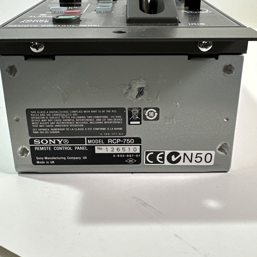 Sony RCP-750 Remote Control Panel Pro Broadcast Cameras Mint Includes Manual