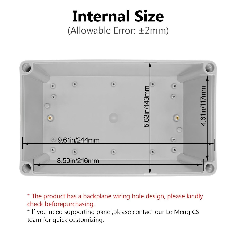 Compact Gray ABS Plastic Junction Box with Rating - Ideal for DIY Projects