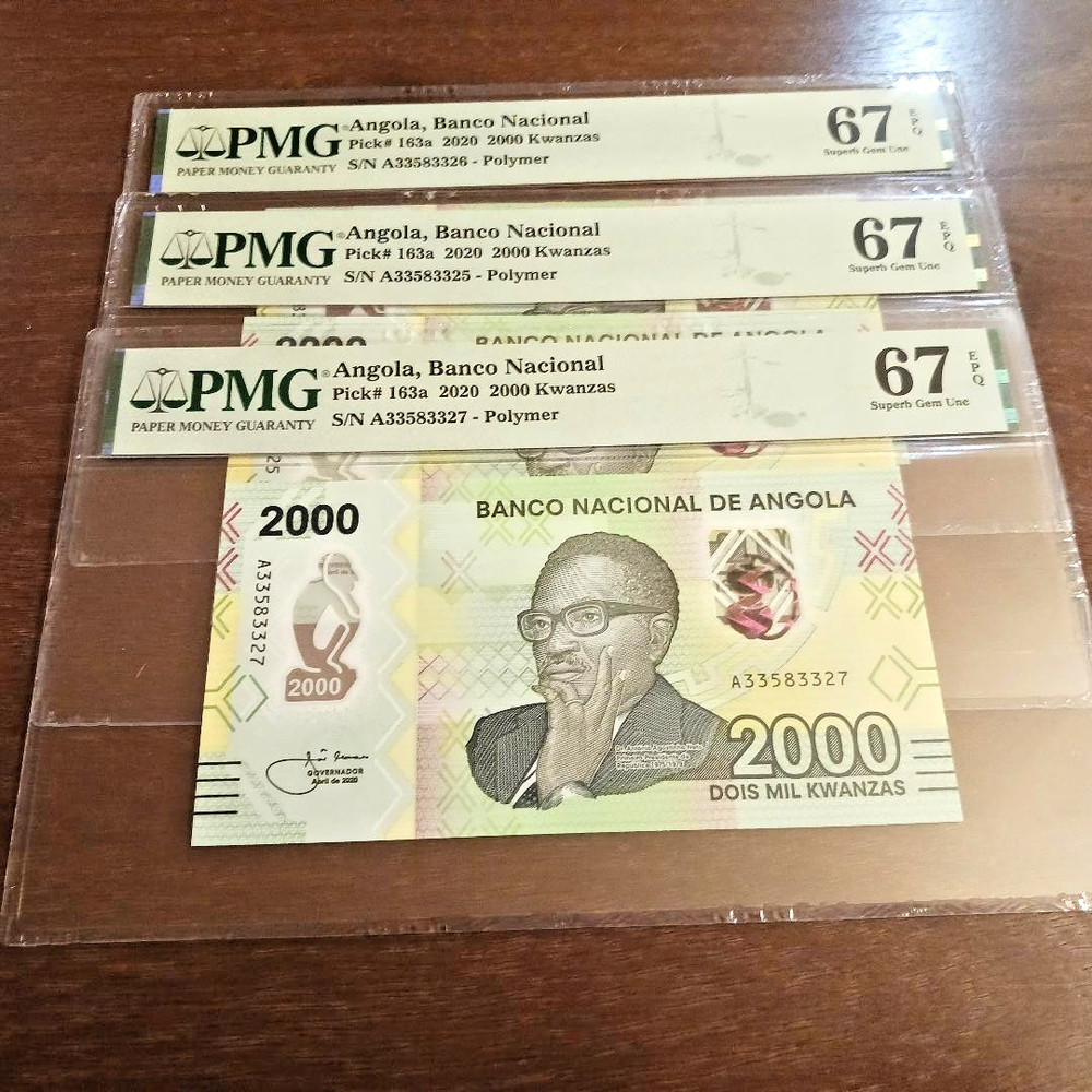 2020 Angola 2000 Kwanzas Pick 163a 67EPQ.  1 Note.