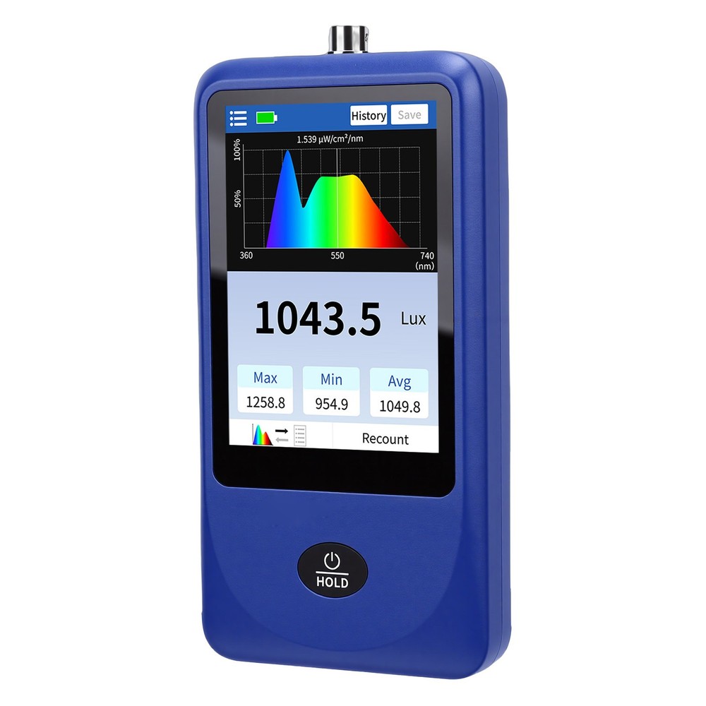 Light Spectrum Meter Handheld Spectrometer Illuminance Meter Curve NEW