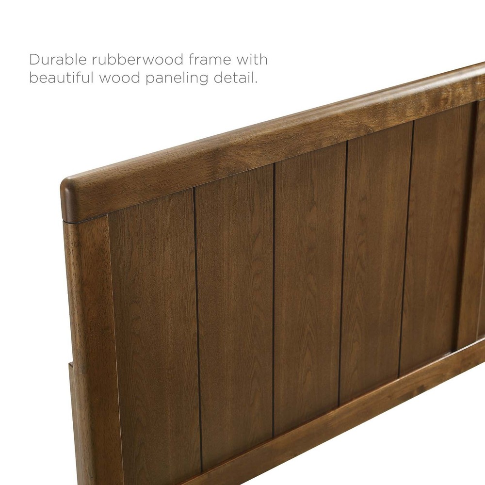 Modway Robbie Wood Full Headboard in Walnut