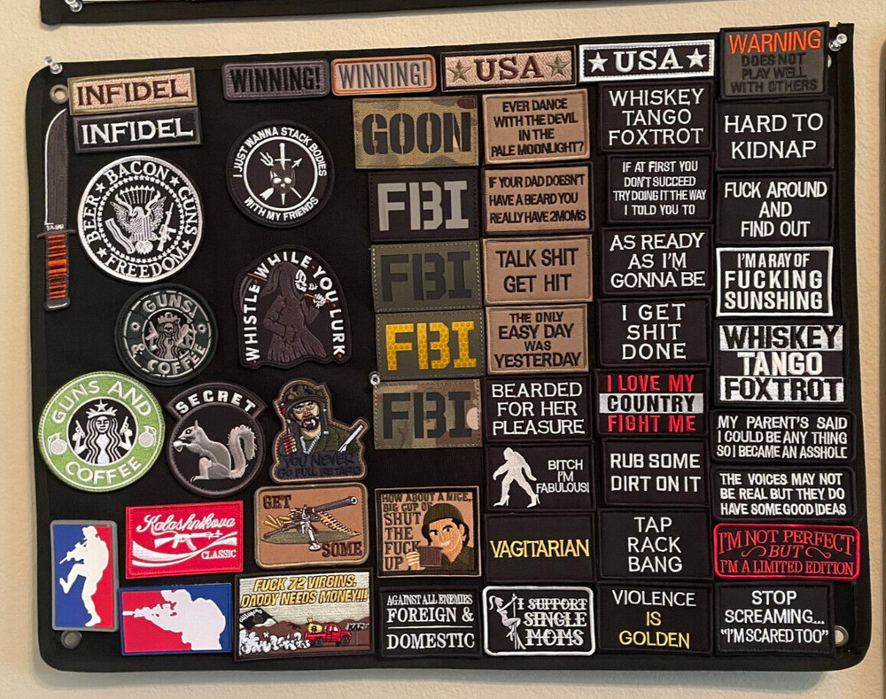 Small Tactical Morale Patch Panel Display Foldable Storage Military 18" X 24"