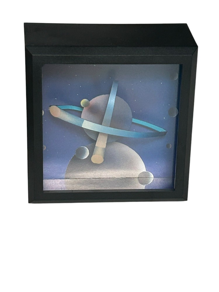 Outer Space Desk Clock by Douglas Chalk 1987 Postmodern German Quart Tested