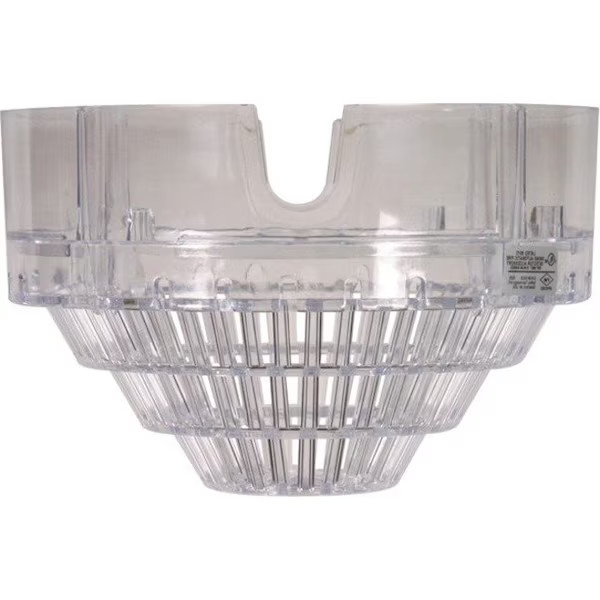 Smoke Detector Damage Stopper Cover, Polycarbonate, Surface Mount, 5 in D, Clear