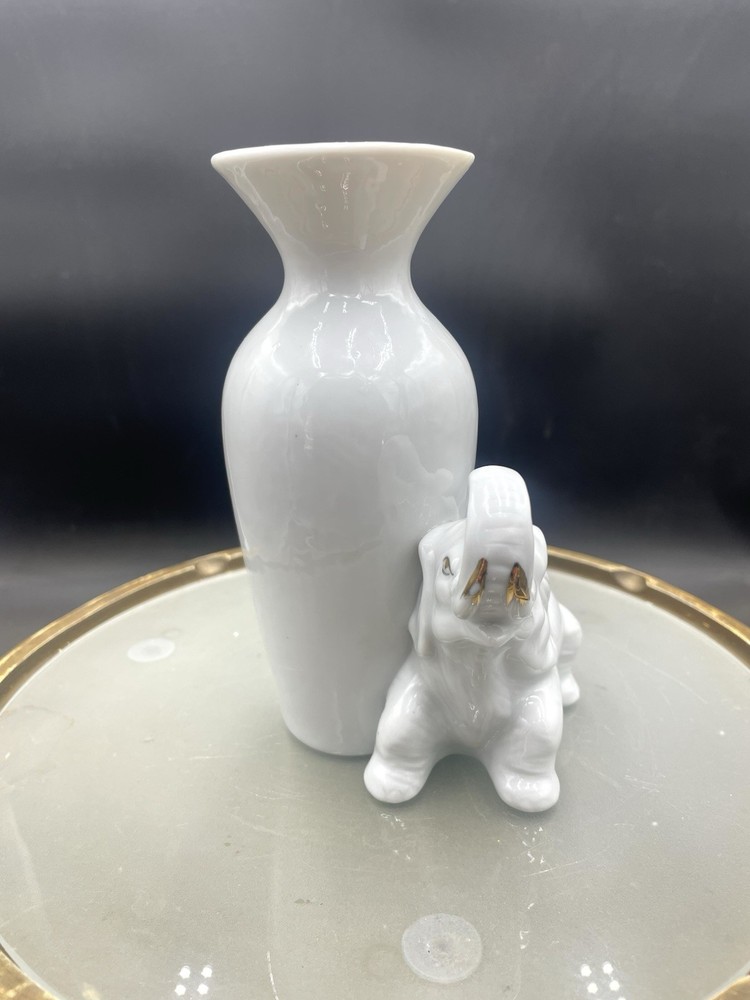 1981 Beachcombers Intl. 6” Ceramic Elephant Vase VG