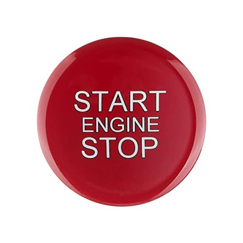 ABS Car Engine Start Stop Switch Button Cover Trim Replacement for Alfa Red