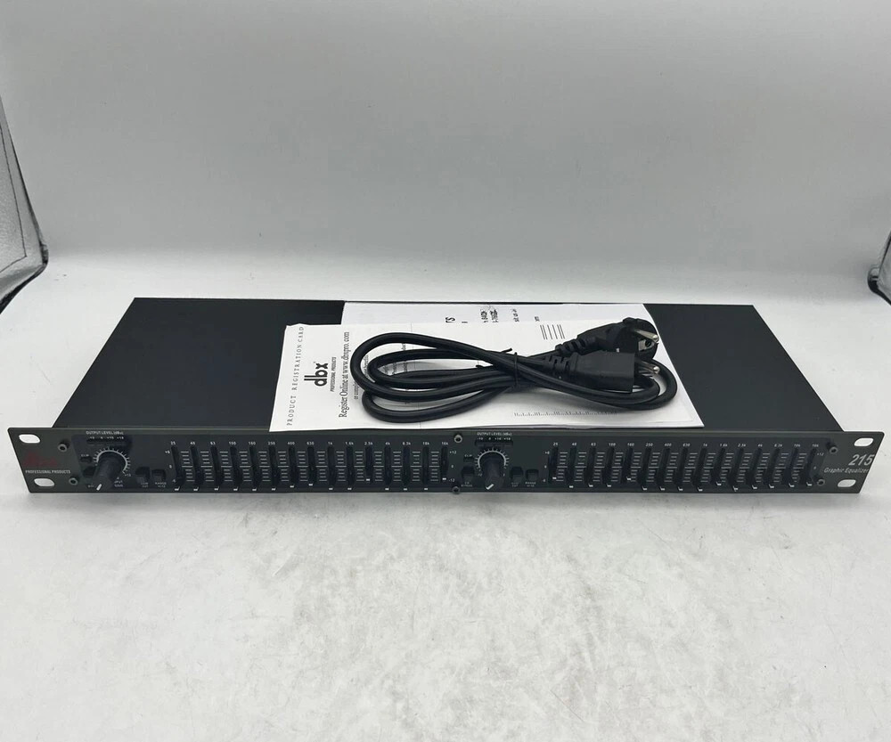 NEW DBX 215 Dual Channel 15-Band Graphic Equalizer Testing Working US