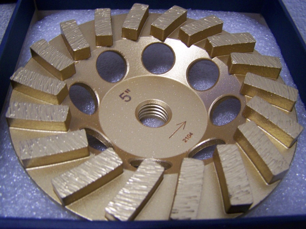 SASE 5" CUP WHEELS  Concrete Grinding sc50.900608 threaded  18 segment