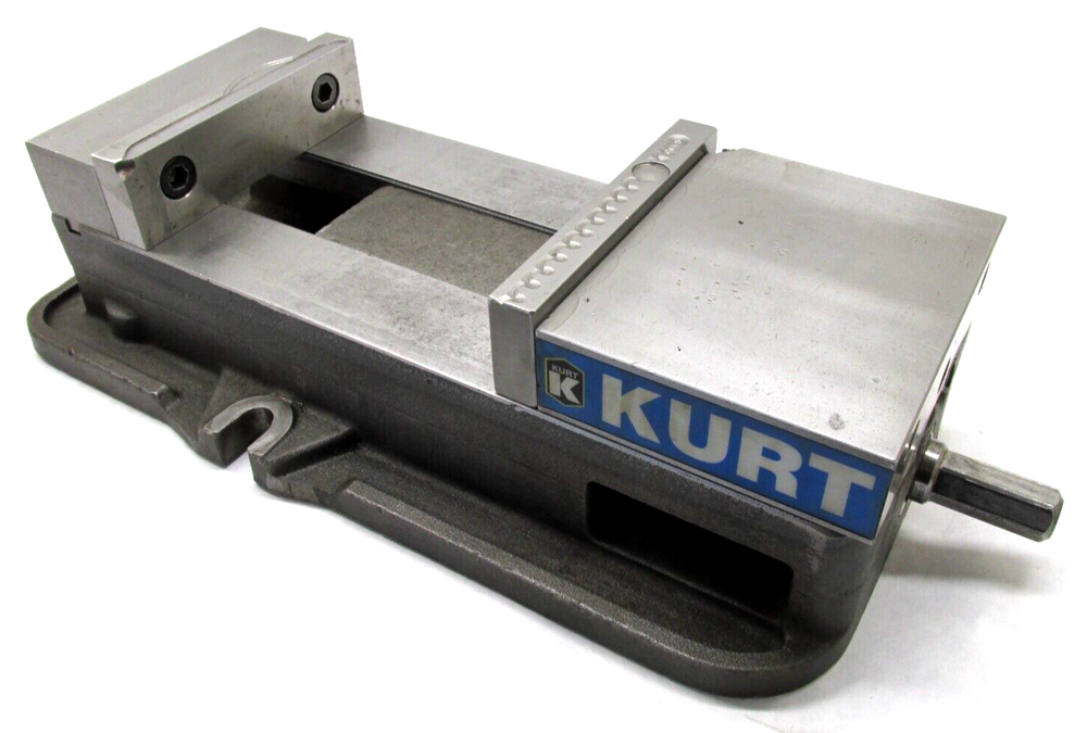 KURT ANGLOCK 6" MILLING MACHINE VISE w/ JAWS & HANDLE - #D675