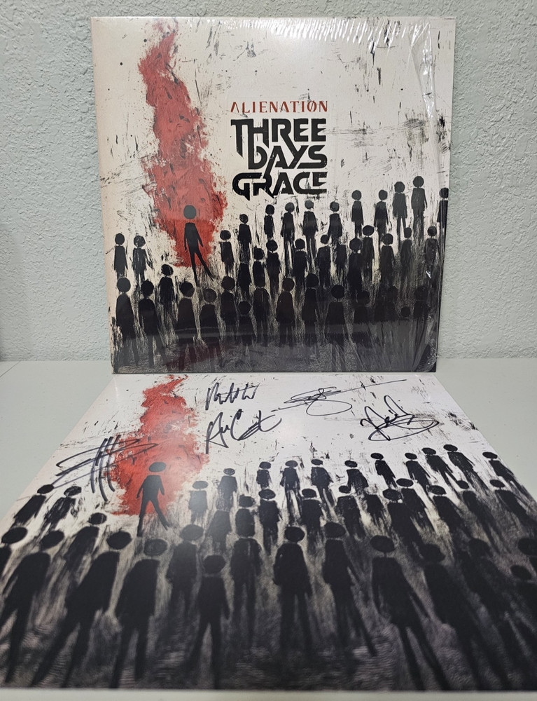 THREE DAYS GRACE ALIENATION SIGNED SEALED Lp Vinyl