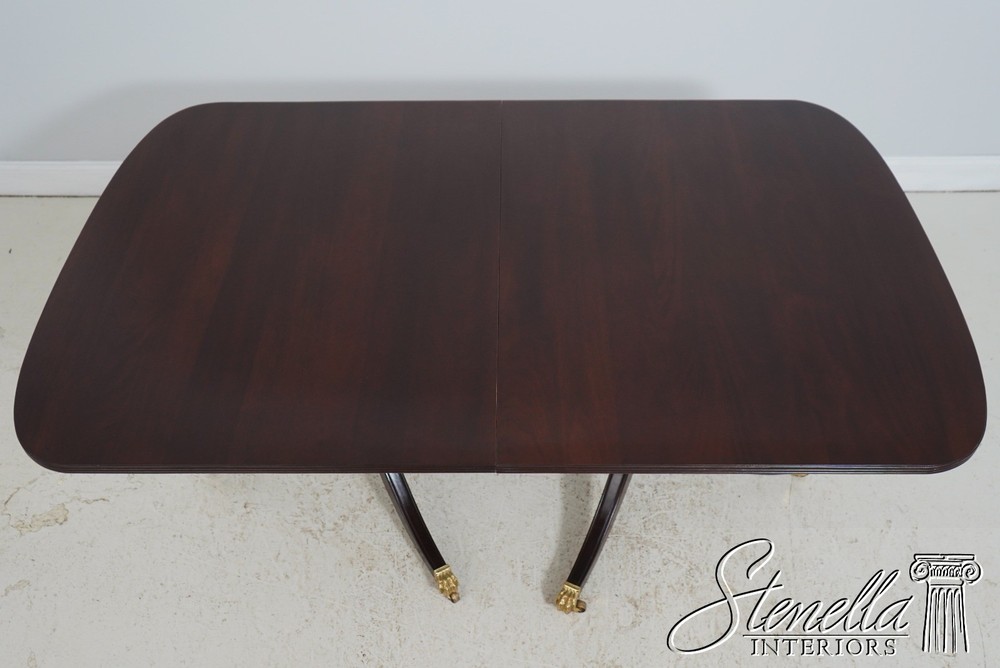 L70904: STICKLEY Mahogany Double Pedestal Dining Table