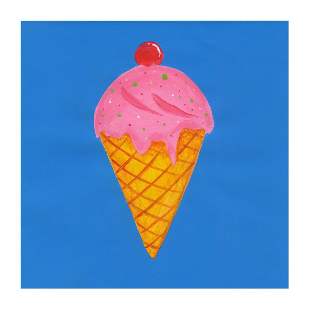 Coaster, Ice Cream Cone Blue