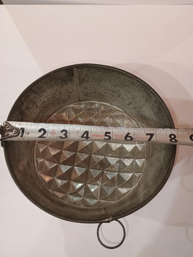 Vintage Baking Tin Pan With Raised Starburst Pattern