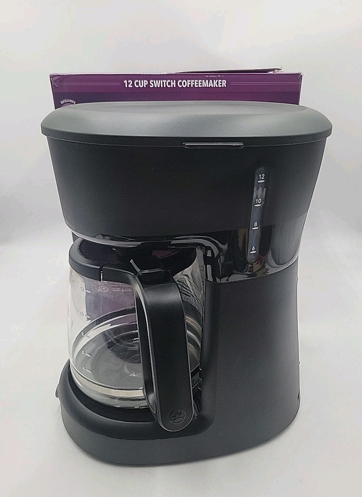 Mr. Coffee 12 Cup Switch Coffee Maker - Black, Easy On, Easy Off