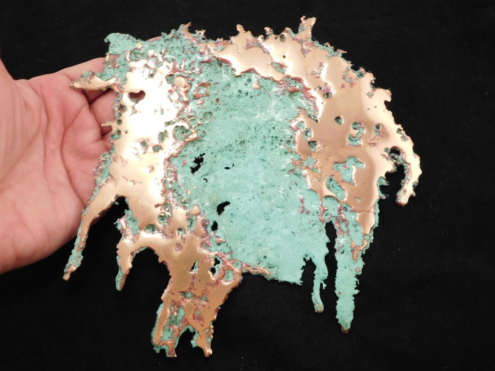 Big! Bright Solid COPPER SPLASH Art Sculpture 267gr