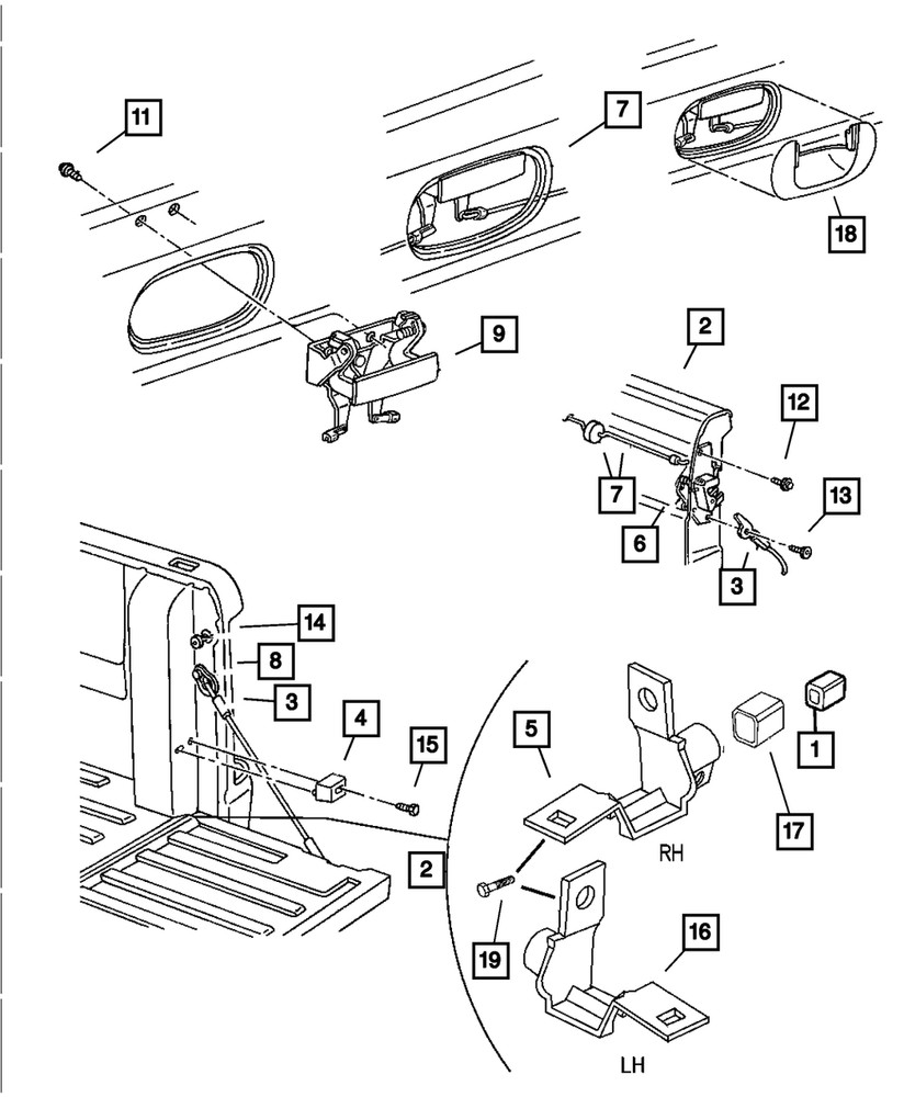 Genuine Mopar Box Side Reinforcement Right 55275020