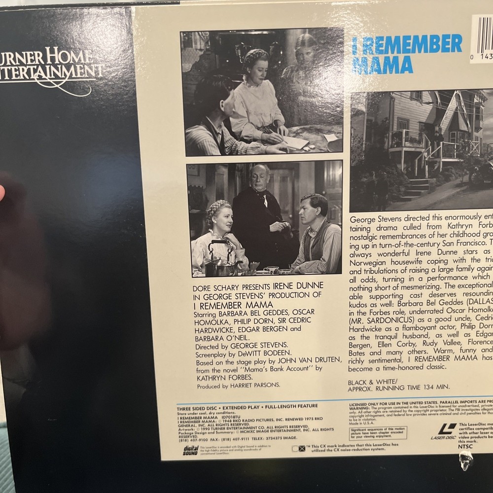 I Remember Mama (Laserdisc) (location 5)