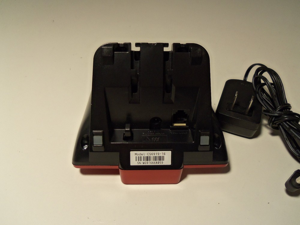 Vtech CS6919-16 RED Main Base Phone System w/ AC Power Supply