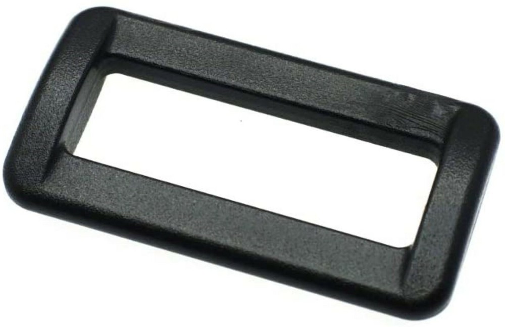 1" in Heavy Duty Rectangle Plastic Loop Slide Lock Ring Bar for Webbing Var. Pks