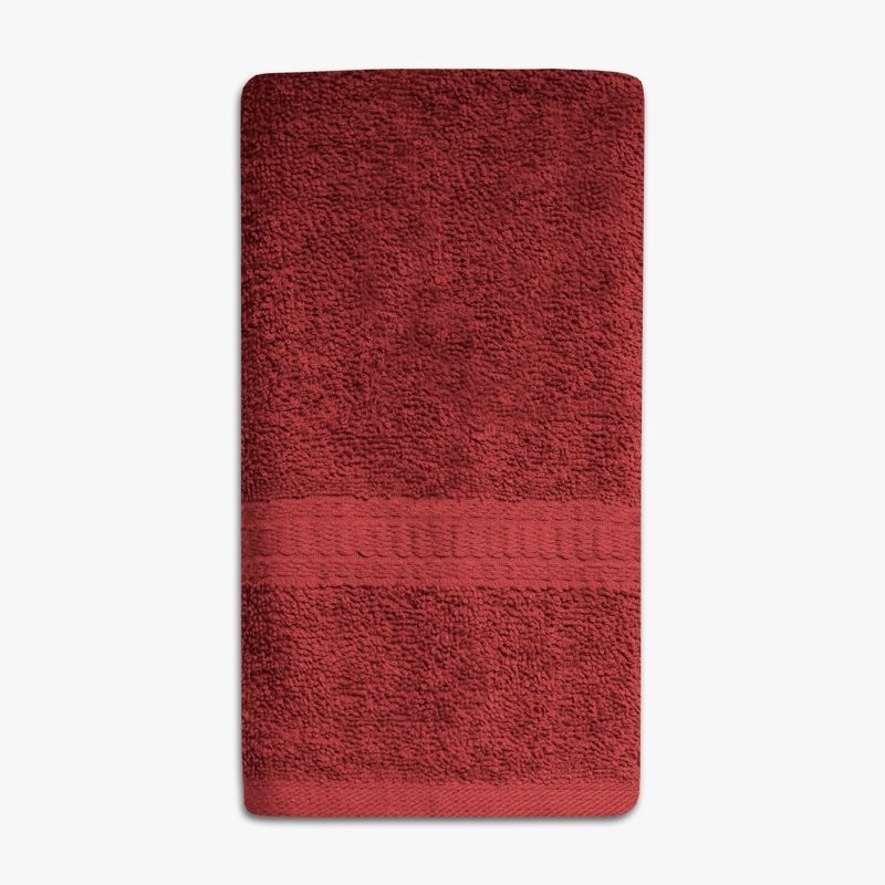 Mainstays Basic Hand Towel, Soft 100% Cotton Red