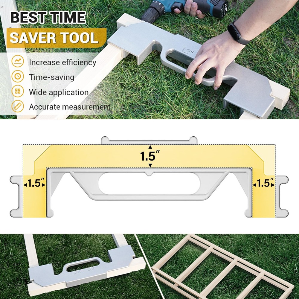 Framing tool 3-in-1,framing jig 12/14/16'' On-Center Stud Layout Tool,100% Ca...