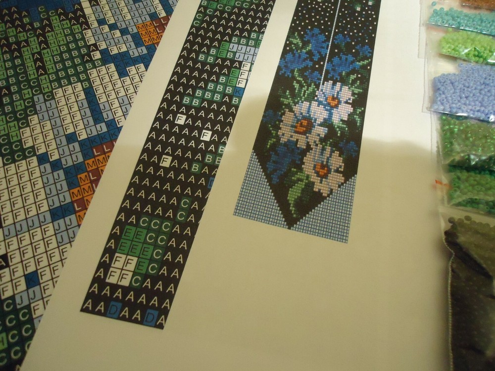 Kit for making a necklace gerdan. Beading Loom Pattern. #K6a