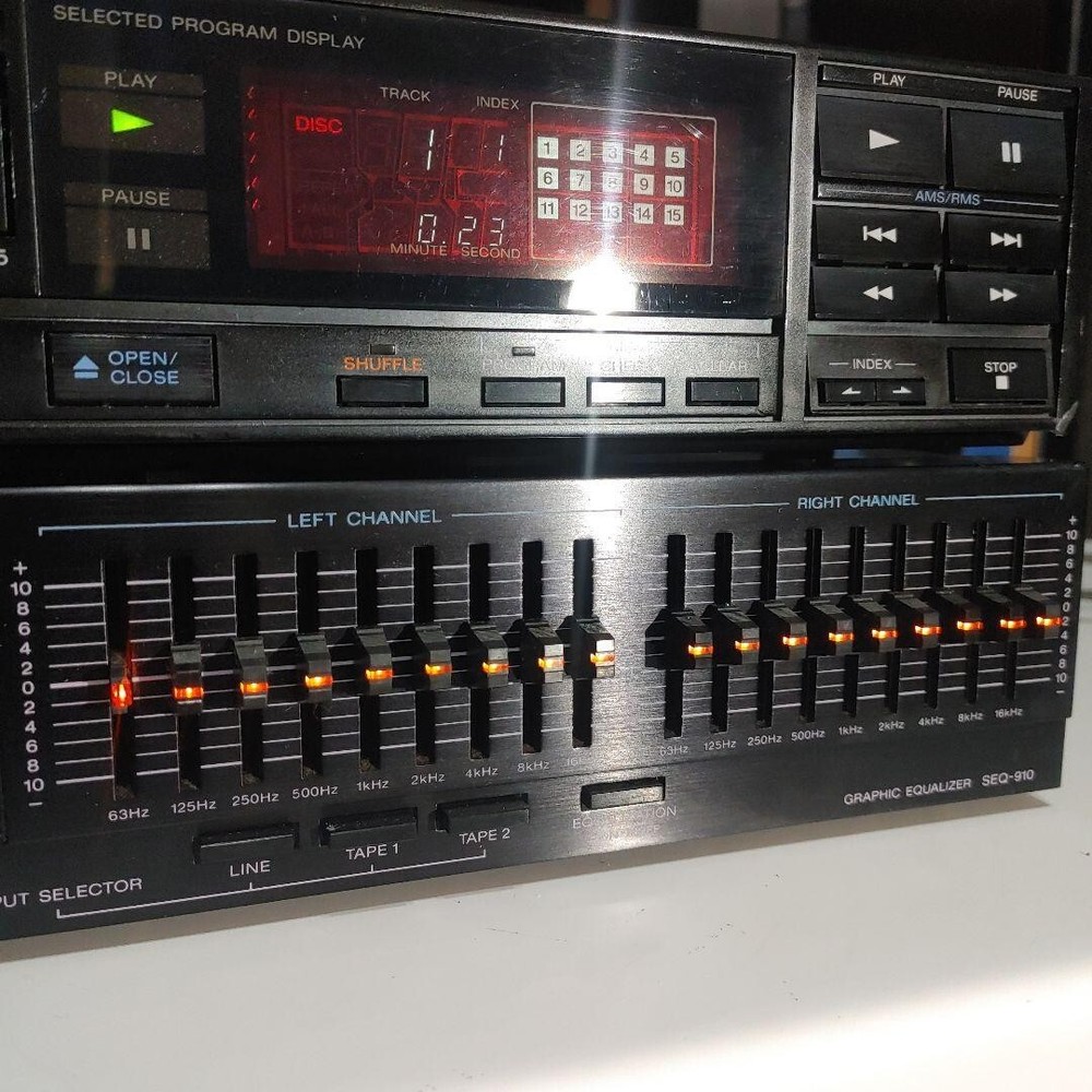 SONY SEQ-910 Graphic Equalizer 9Band Spectrum Analyzer - Checked and Working