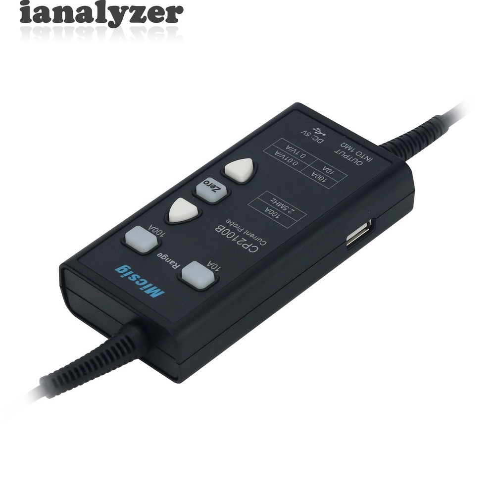 NEW Micsig CP2100B 10A/100A AC DC Current Probe USB Powered for Oscilloscopes