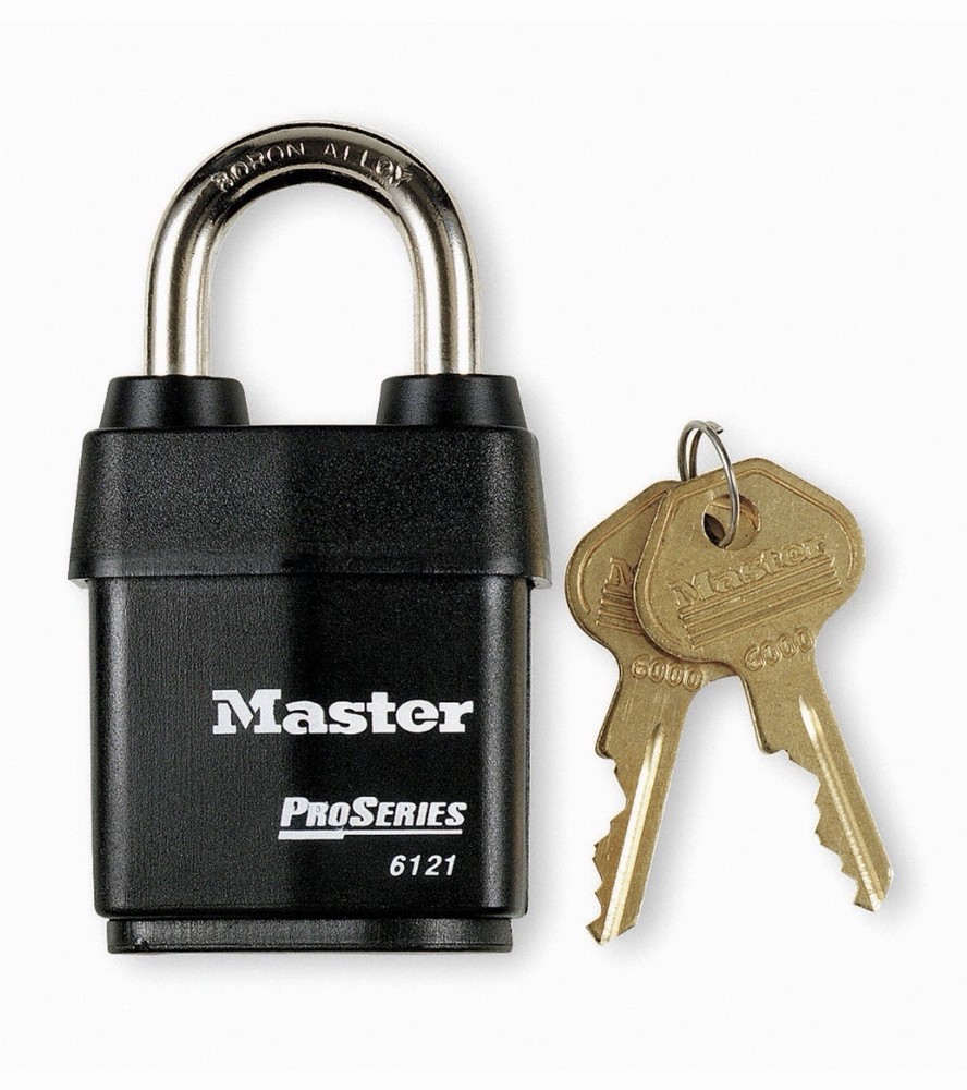 Master Lock 6125Ka Padlock, Keyed Alike, Standard Shackle Rectangular Steel Read
