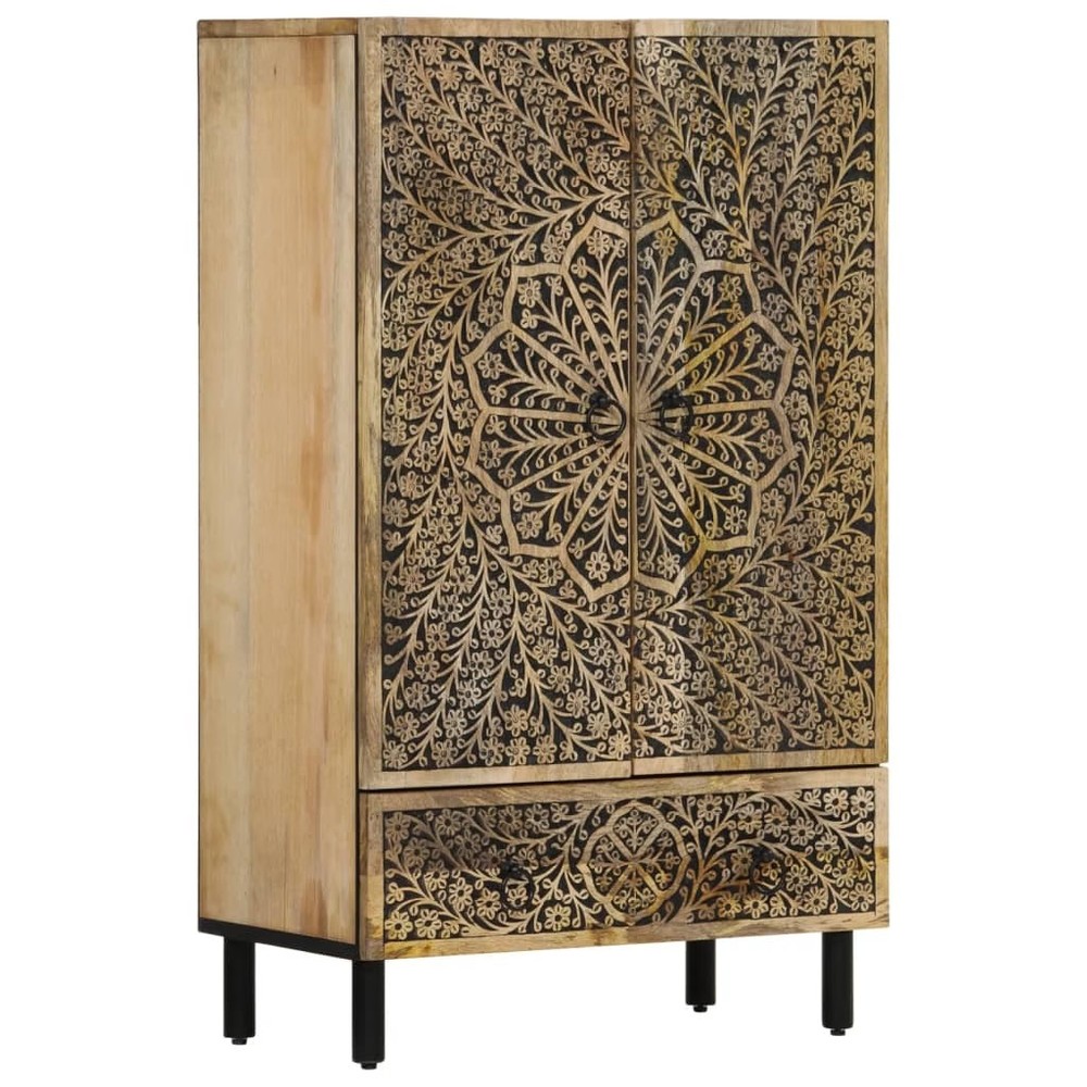 Highboard 23.6"x13"x39.4" Solid Wood Mango