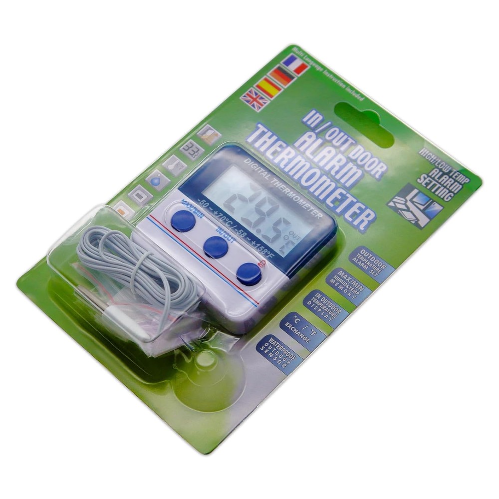 Fridge Thermometer Freezer Digital Refrigerator white