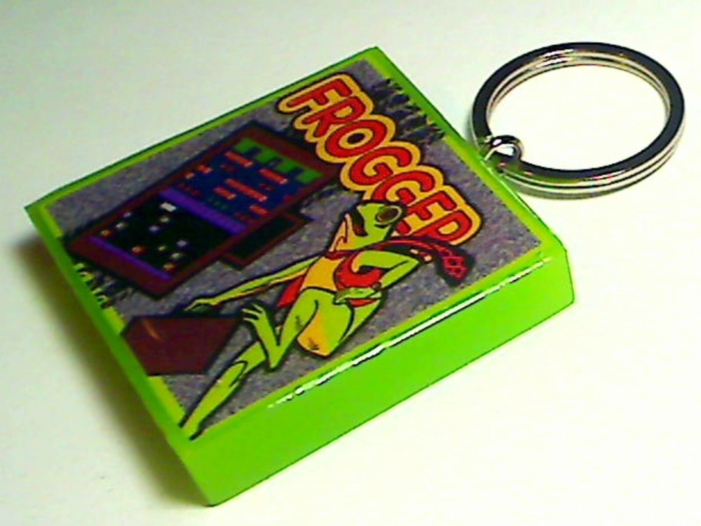 Frogger Arcade Coin Door accessory Keychain