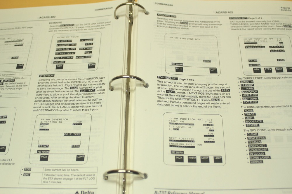 Delta Airlines B737-200 Reference & Training Manual 1999-2002 Door Instructions
