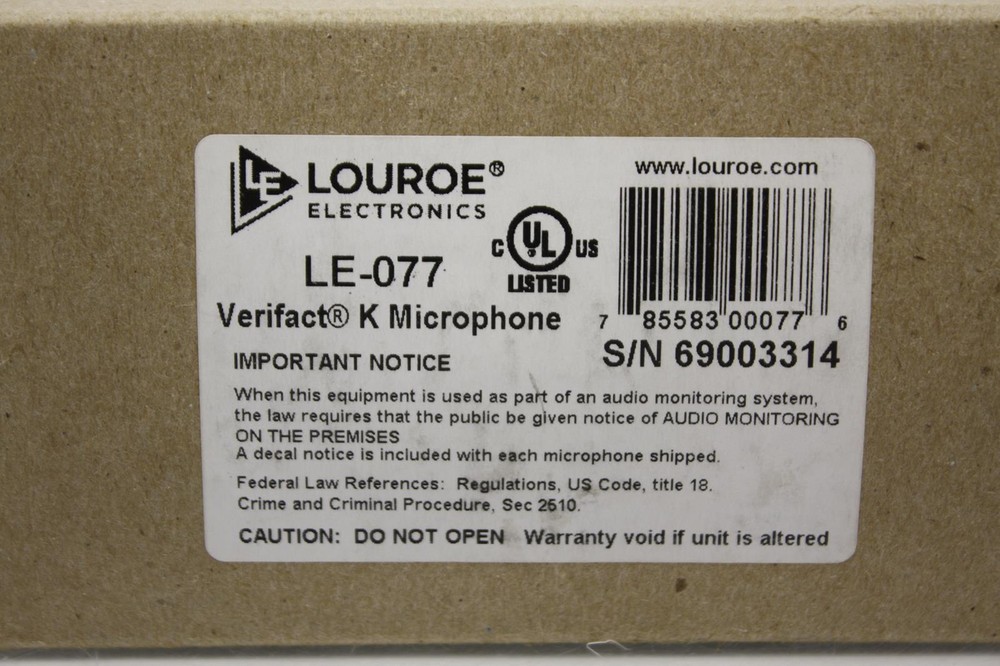 LOUROE LE 077 VERIFACT K MICROPHONE