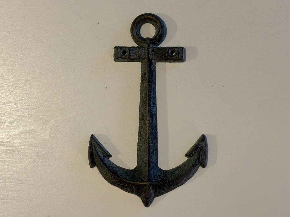 Cast Iron Anchor Decoration 8" Inch
