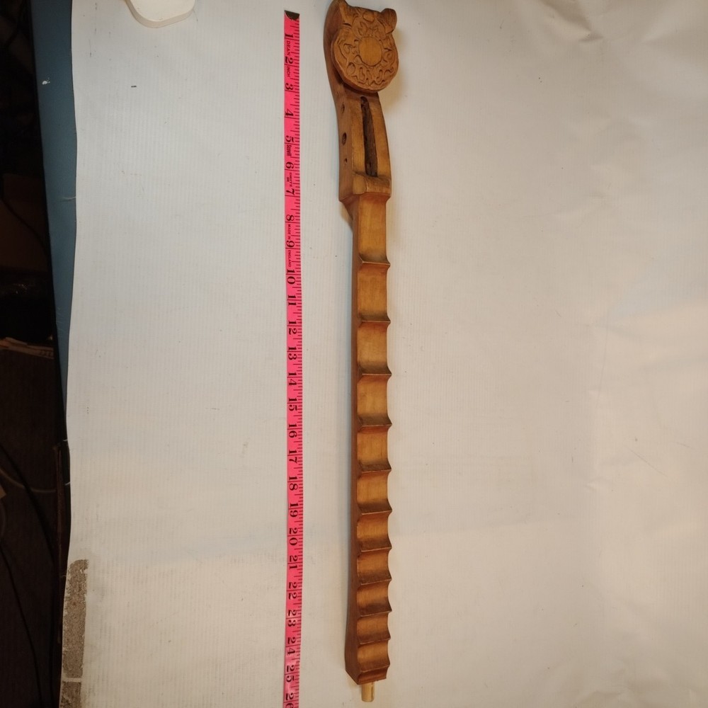 Wooden Hand Carved String Guitar *No Strings *Chip