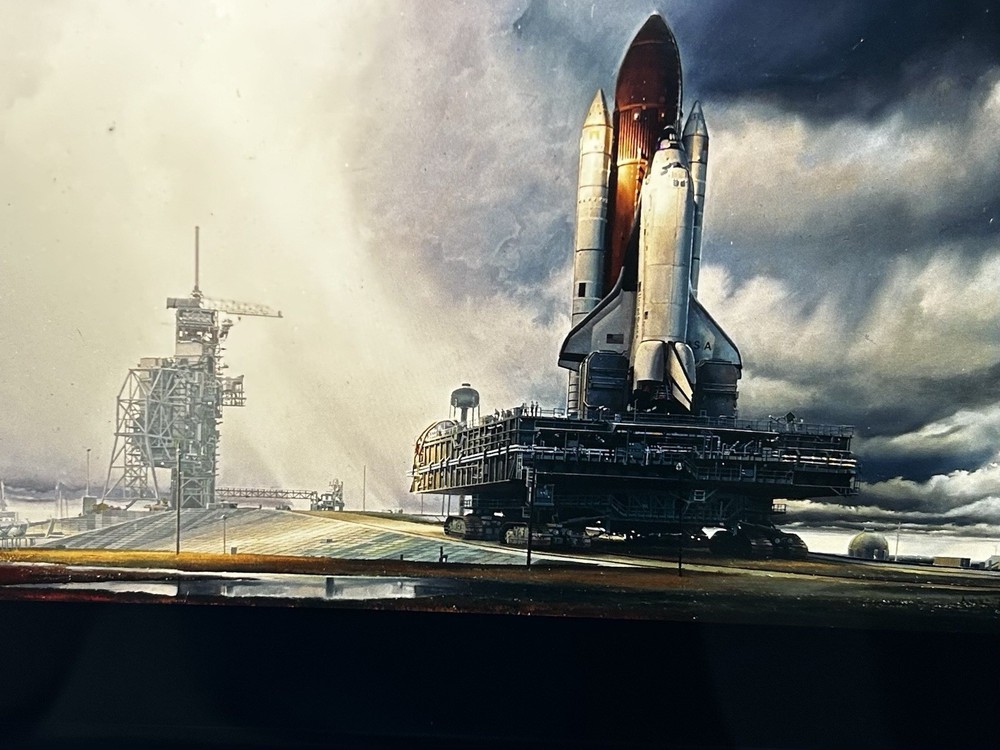 1983 NASA KSC Space Shuttle Orbiter Art Program Presentation Transparency