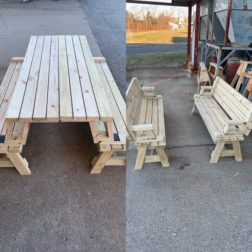 folding picnic table bench