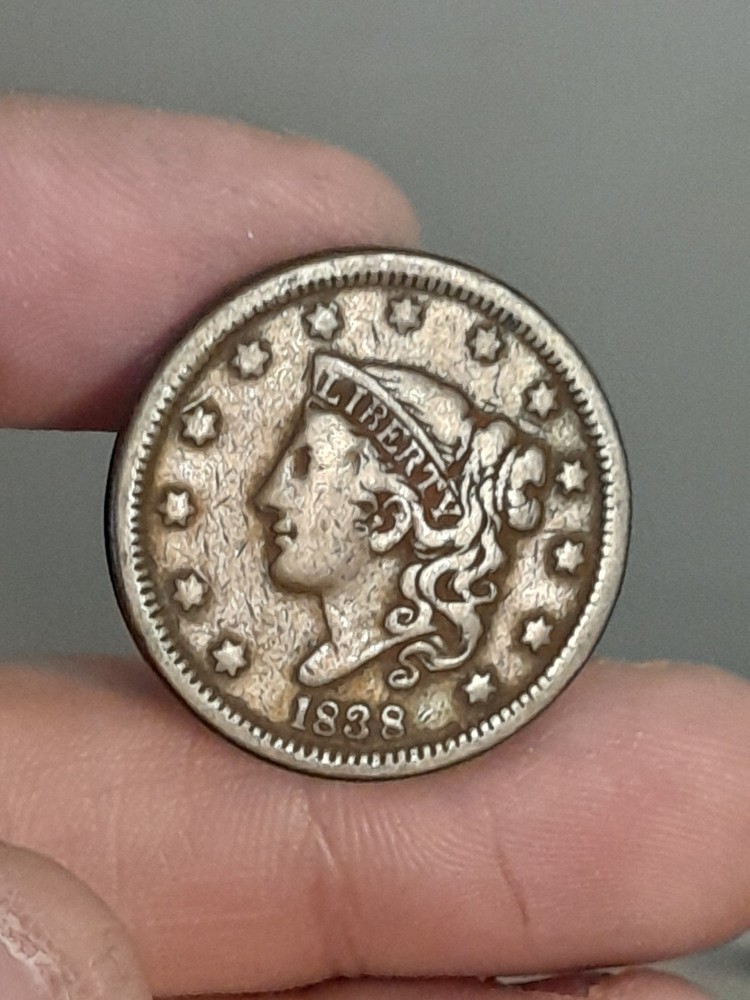1838 Coronet Head Large Cent #1