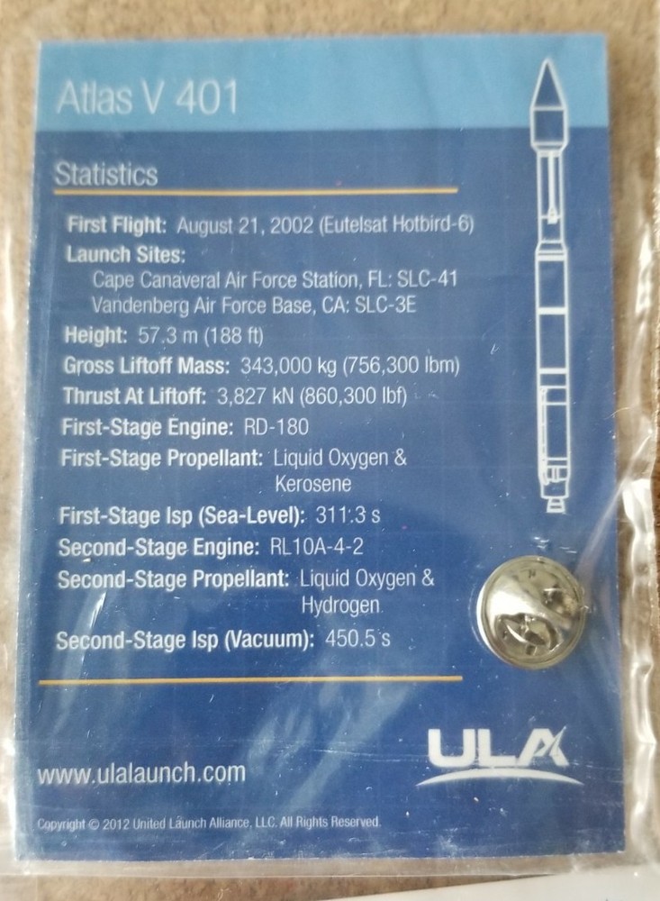 Launch Services Program NASS 4 Pin & 2 Rocket Pins
